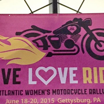 Womens Motorcycle Rally Banner – Live Love Ride