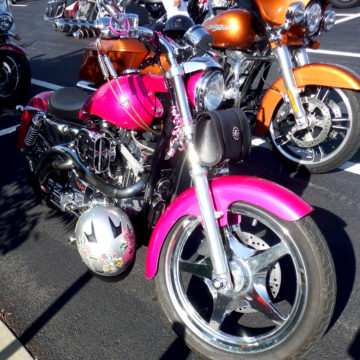 Hot pink bike!